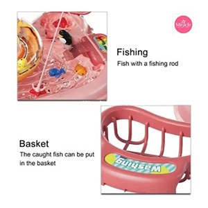 اسباب بازی سینک ظرفشویی و سرسره ماهی صورتی Dream Play Pool 2 in 1_اسباب بازی لوازم خانگی